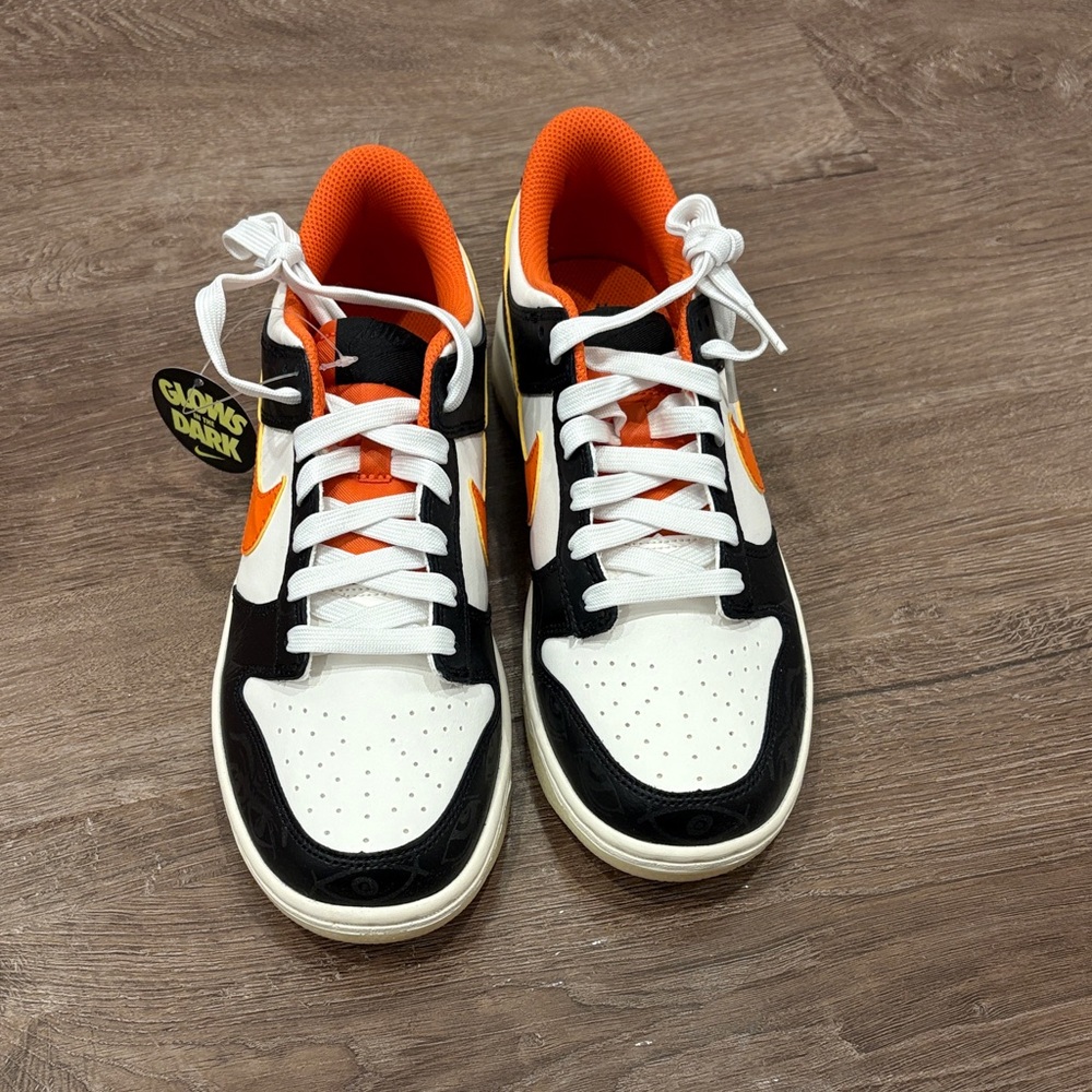Nike Black and Orange Glow Sneakers - Picture 2 of 10